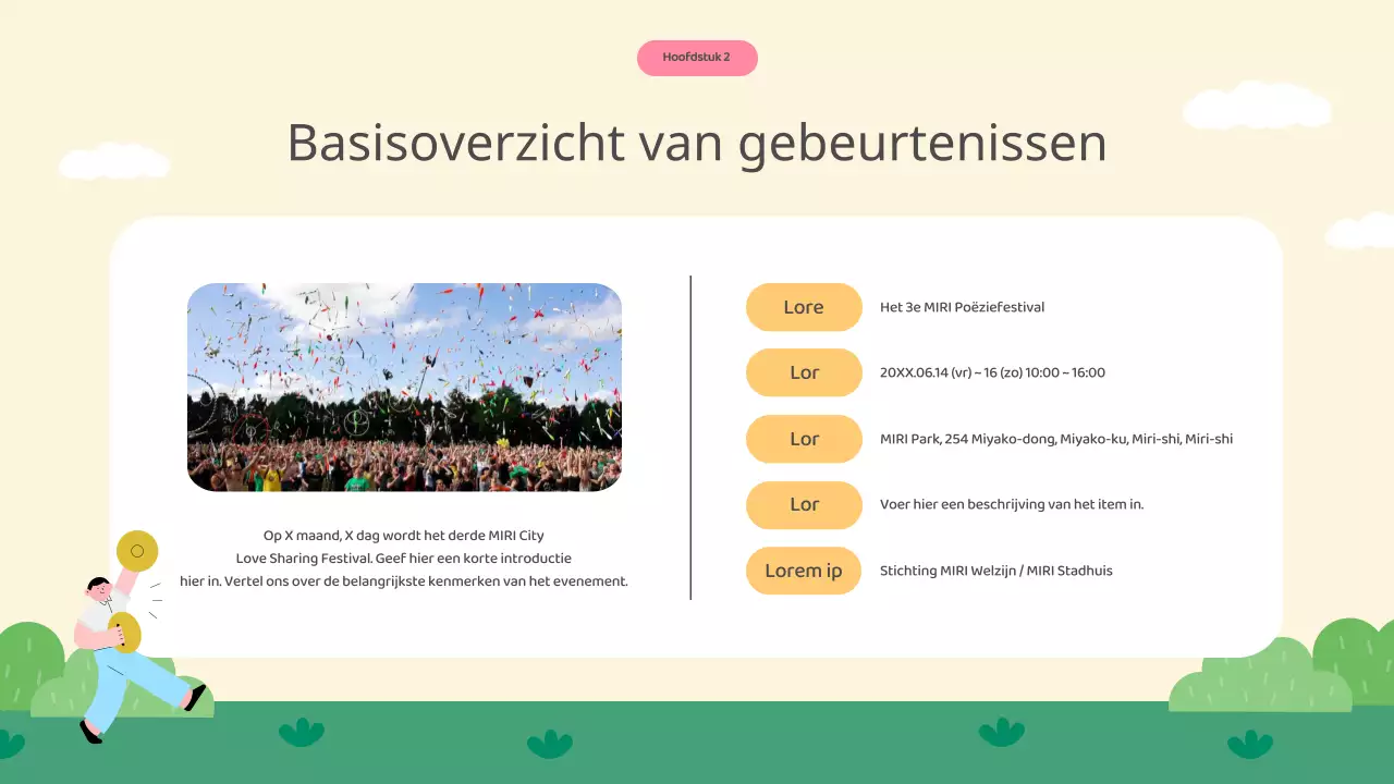 Groen en Roze Festival van de Hoop Sponsoring Voorstel