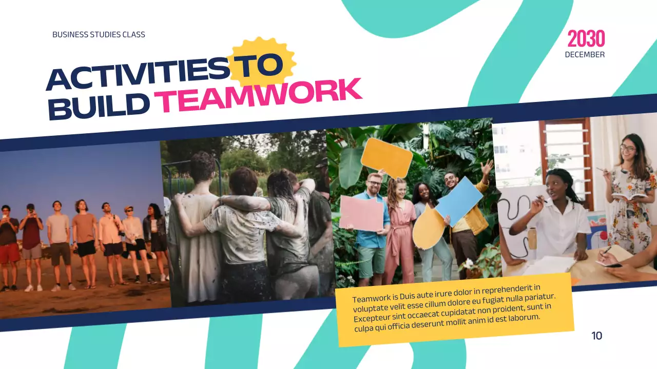 Blue Bold Teamwork Lecture Presentation