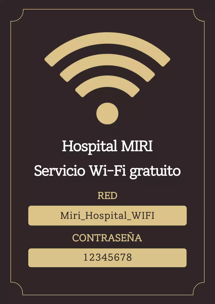 Anuncio marrón, moderno y wifi gratuito