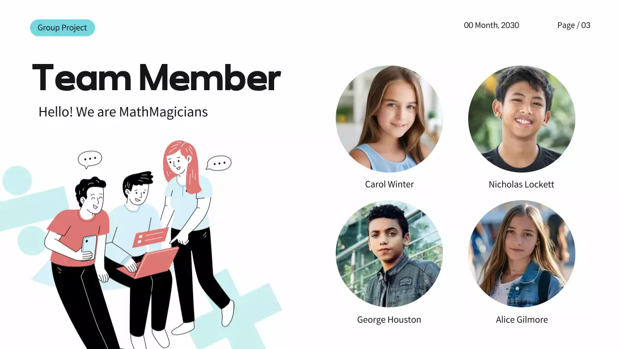 Blue Modern Math Presentation