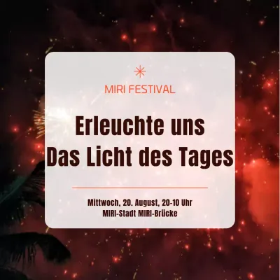 Eine moderne Sommerfestpost in Rot und Orange