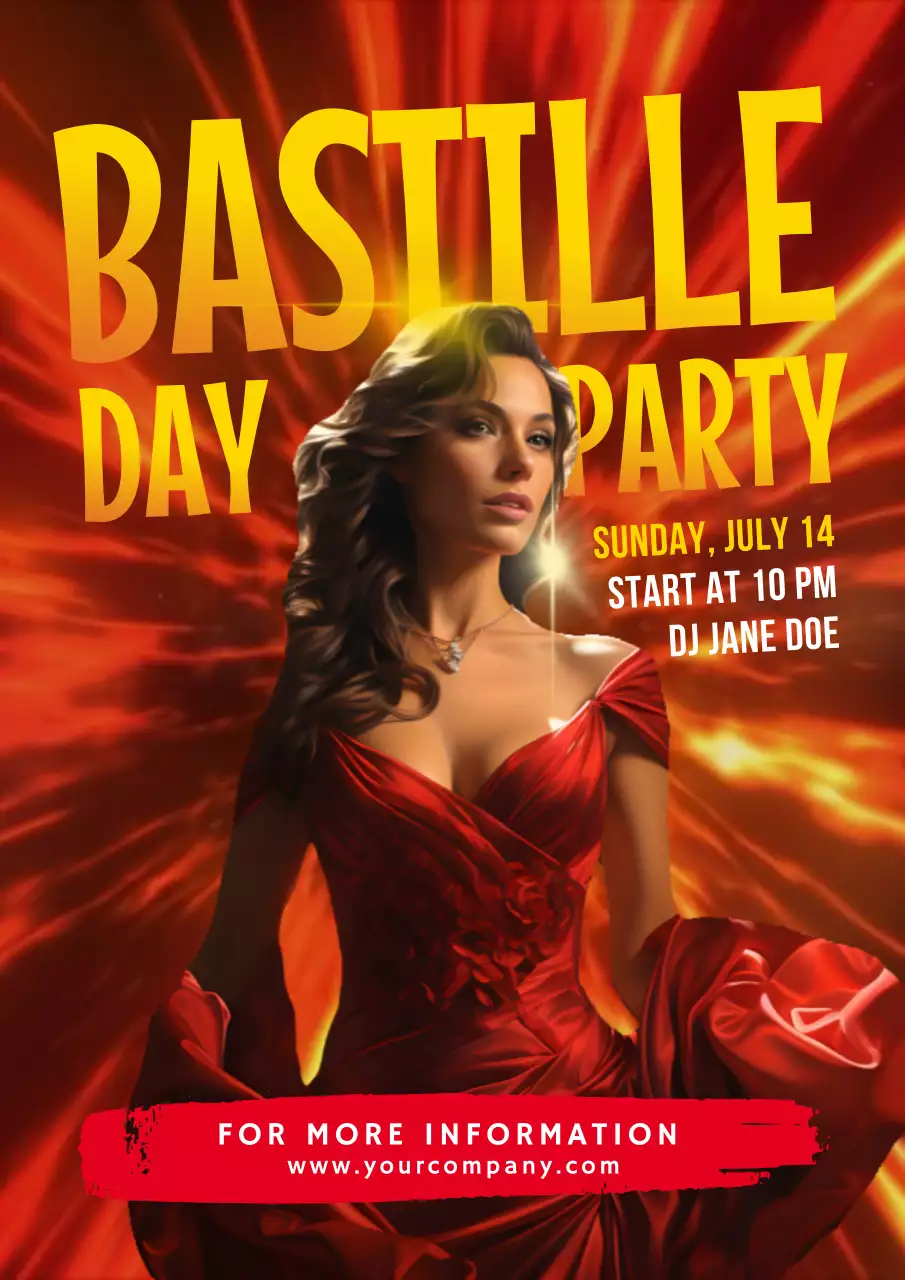 Red Trendy Party Promotion Poster