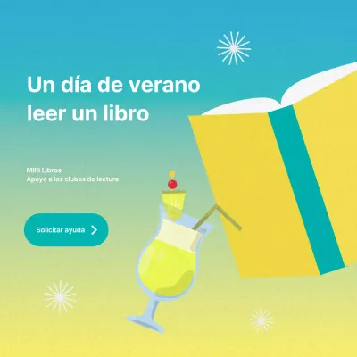 Un club de lectura minimalista en amarillo y neón