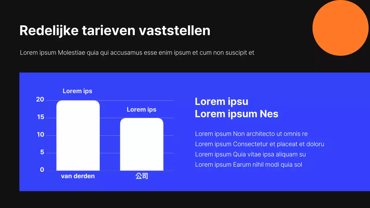 Modern voorstel voor headhunting service in zwart en blauw