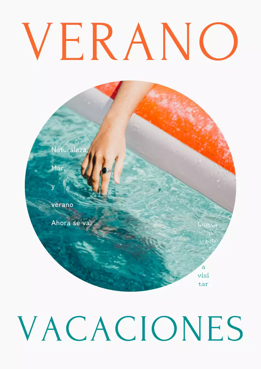 Sencillo producto veraniego PR en colores naranja y menta.