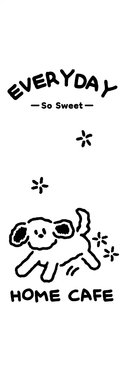 かわいい子犬のイラストが入ったアイスのロゴ