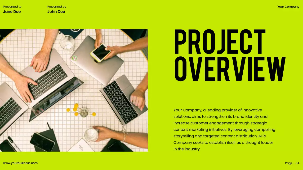 Neon Modern Project Proposal Document Presentation