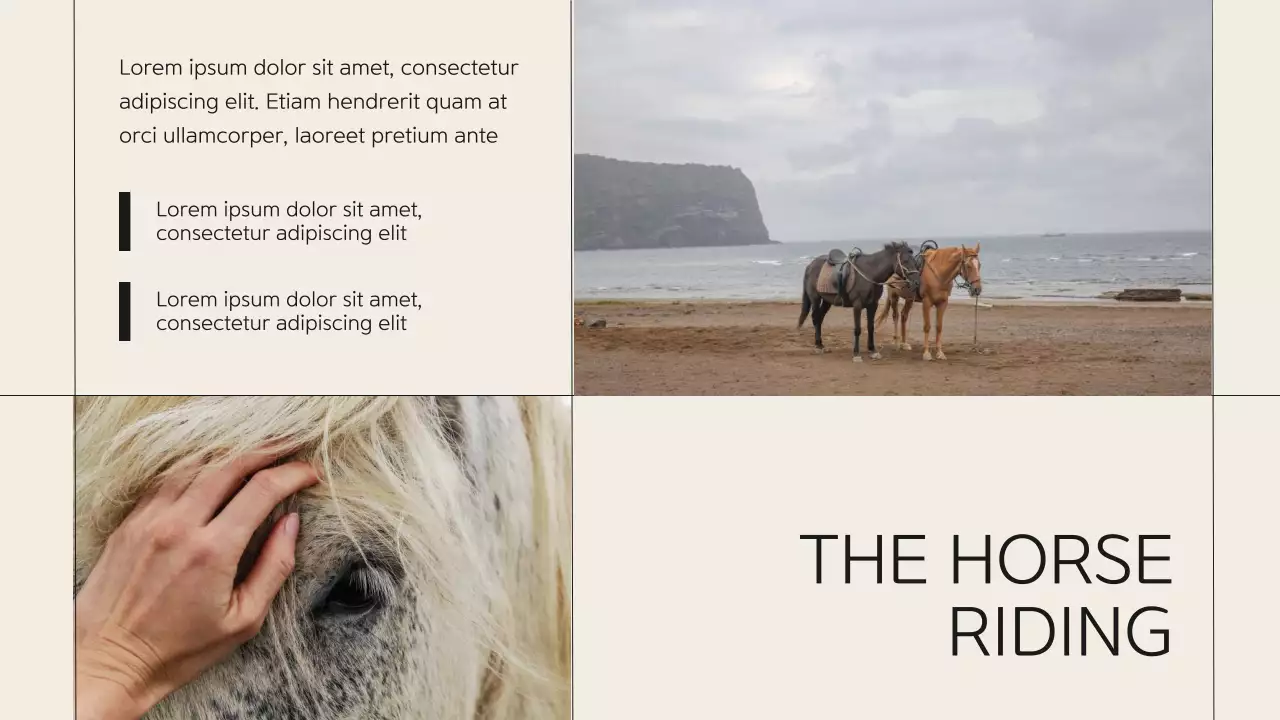 Beige Classic Horse Club Guide Presentation