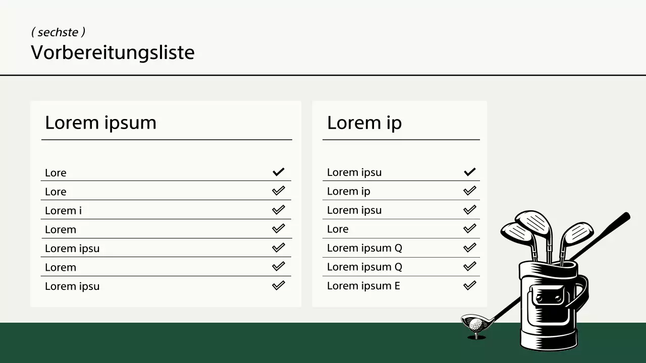 Ein moderner Golf-Reiseführer in Khaki und Elfenbein
