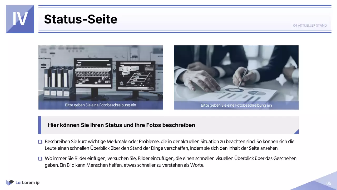 Einfacher druckbarer Bericht für den öffentlichen Sektor in Mauve und Weiß