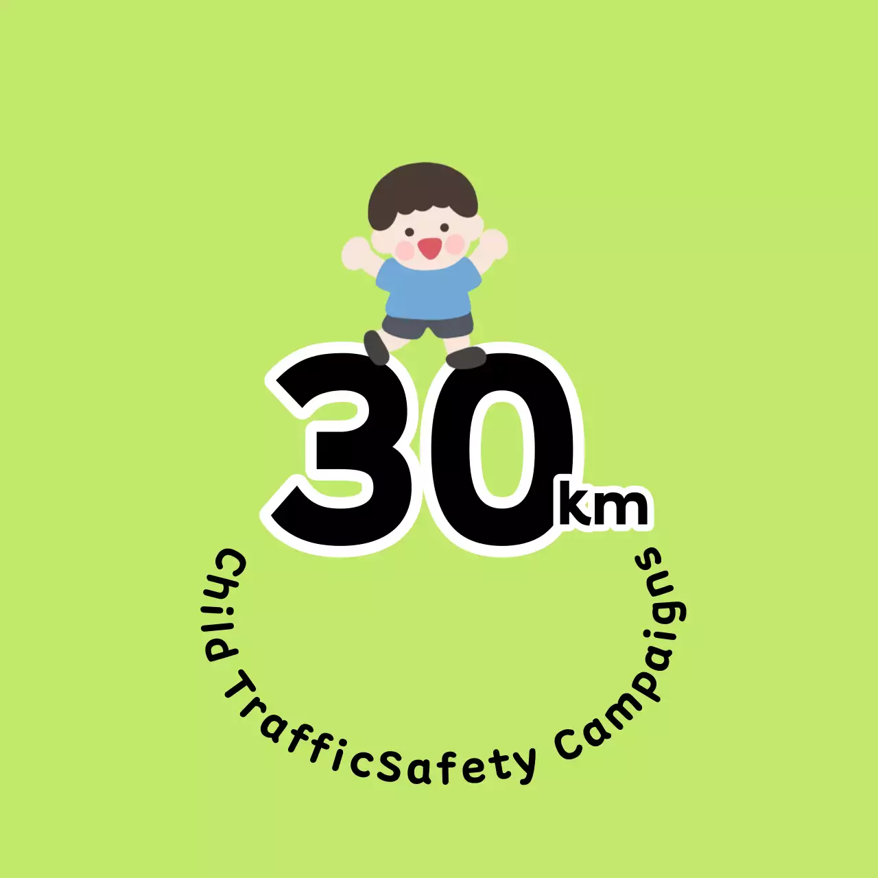 Kampanye keselamatan jalan yang lucu dan menggemaskan dengan karakter anak-anak