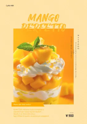 Promuovere nuovi dessert estivi gialli e kitsch