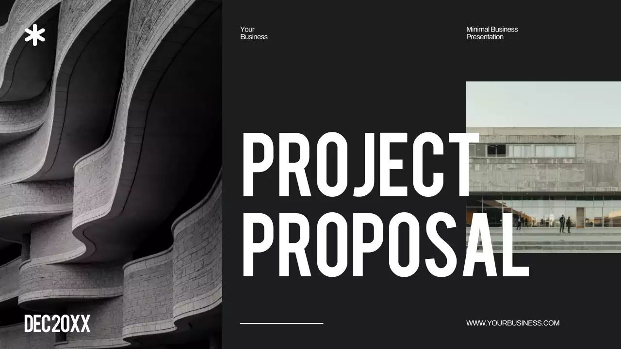 Black Minimal Business Proposal Document Presentation