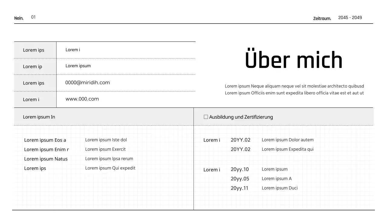 Einfache, bedruckbare Mappe im Tagebuchstil in Schwarz und Weiß