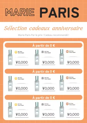 Publicité moderne et simple pour un événement cosmétique en orange