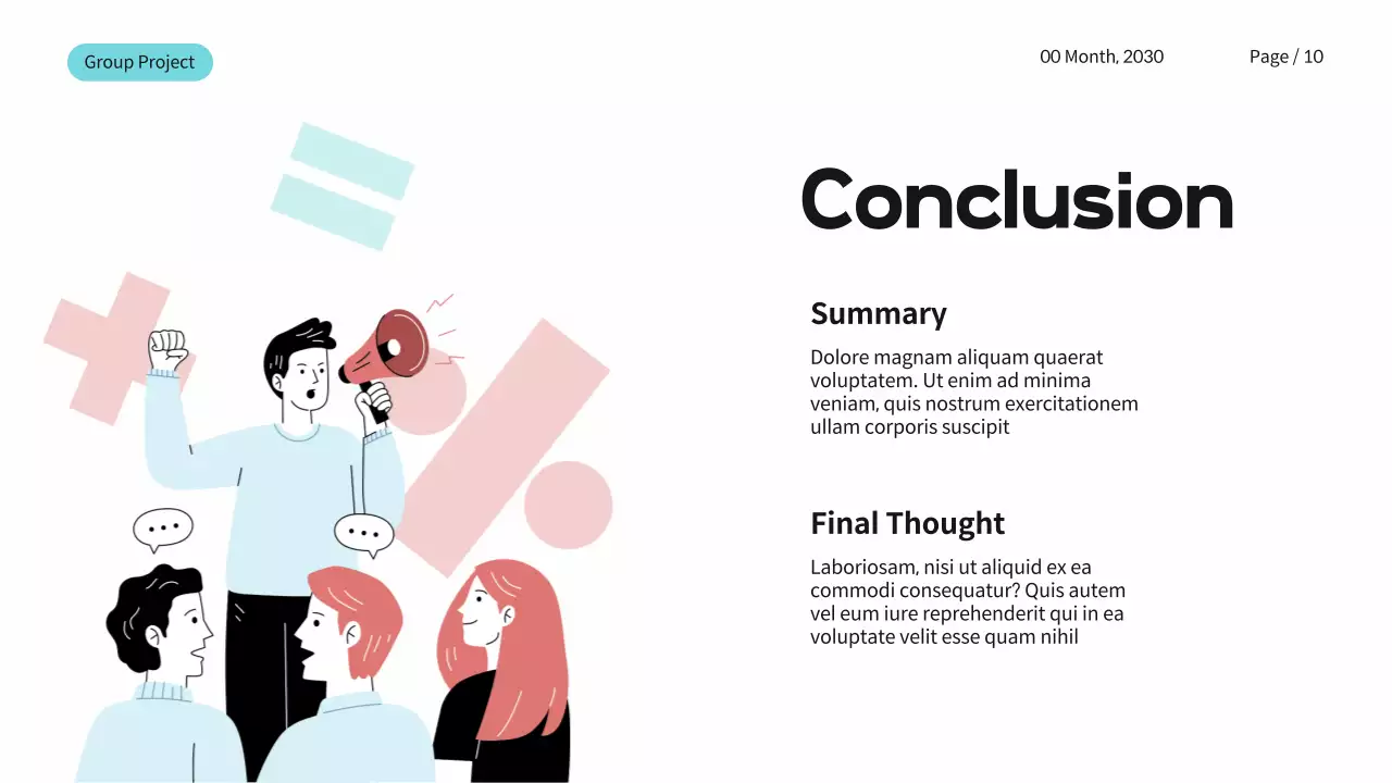 Blue Modern Math Presentation