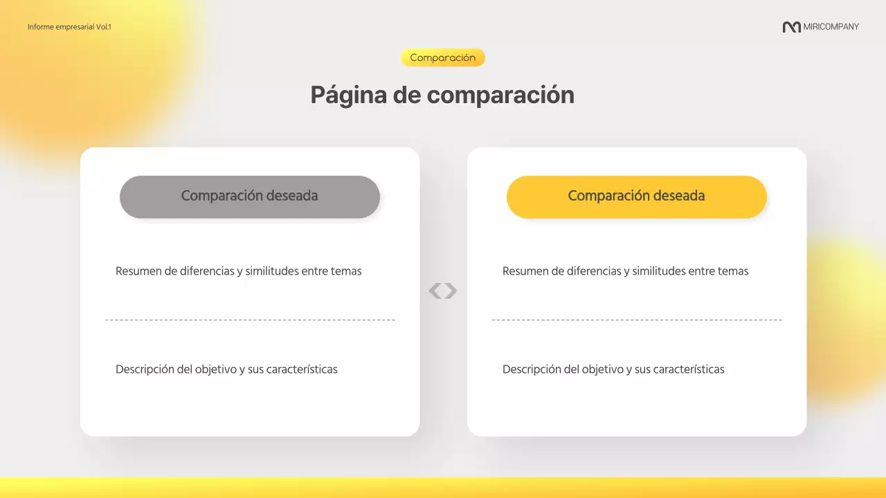 Un moderno informe corporativo en amarillo y gris