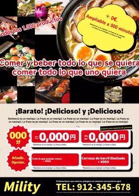 Un sencillo anuncio negro y rojo para un evento gastronómico