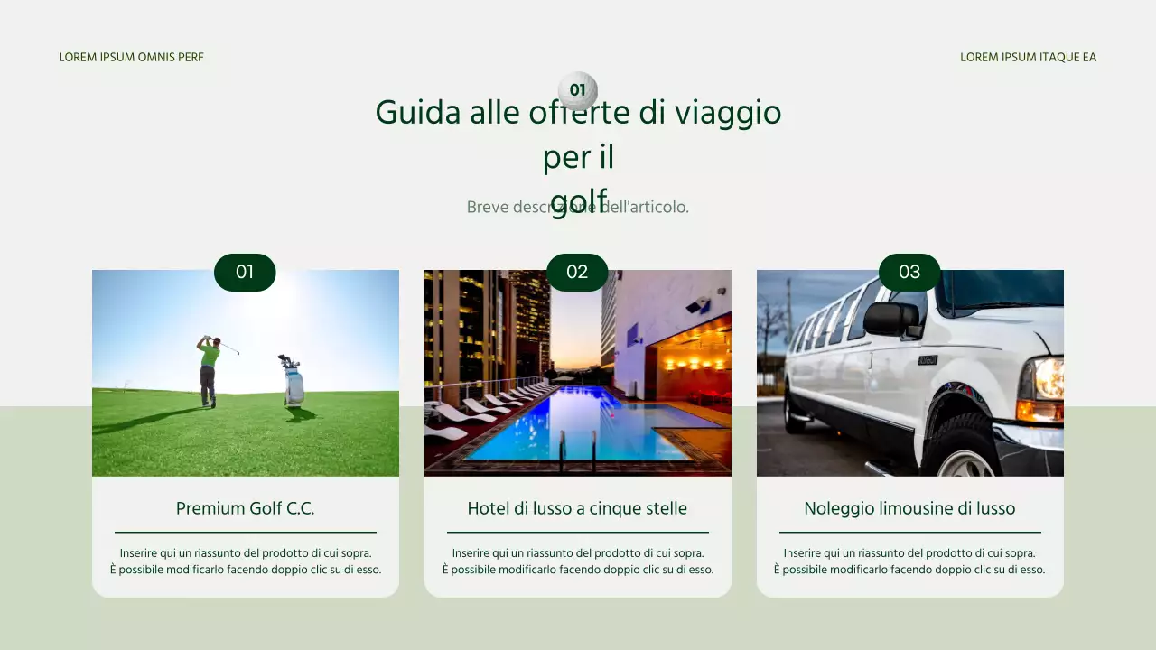 Una semplice guida alle vacanze verdi e gialle all'insegna del golf