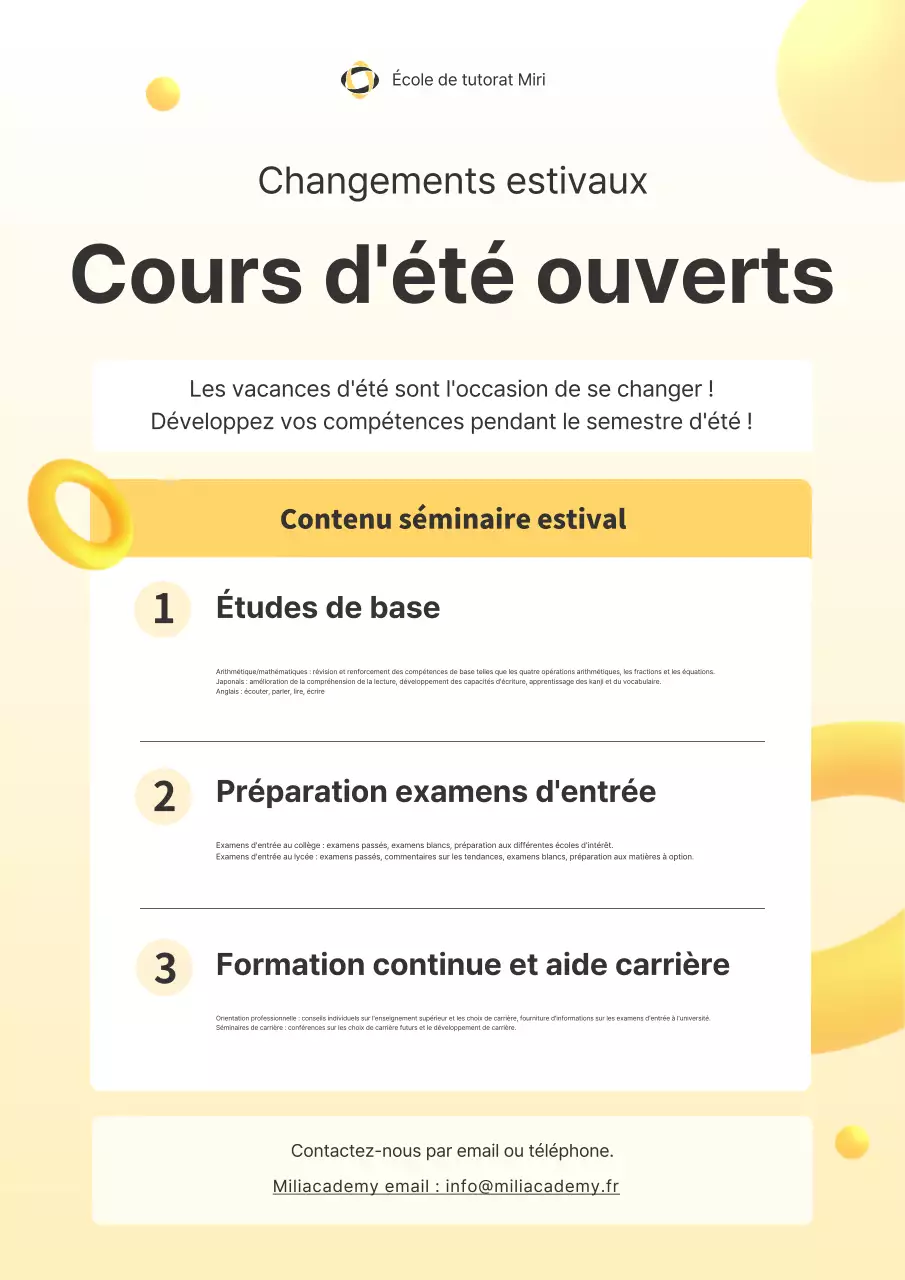 Publicité jaune et blanche sur le campus ouvert de l'université de Papuhan