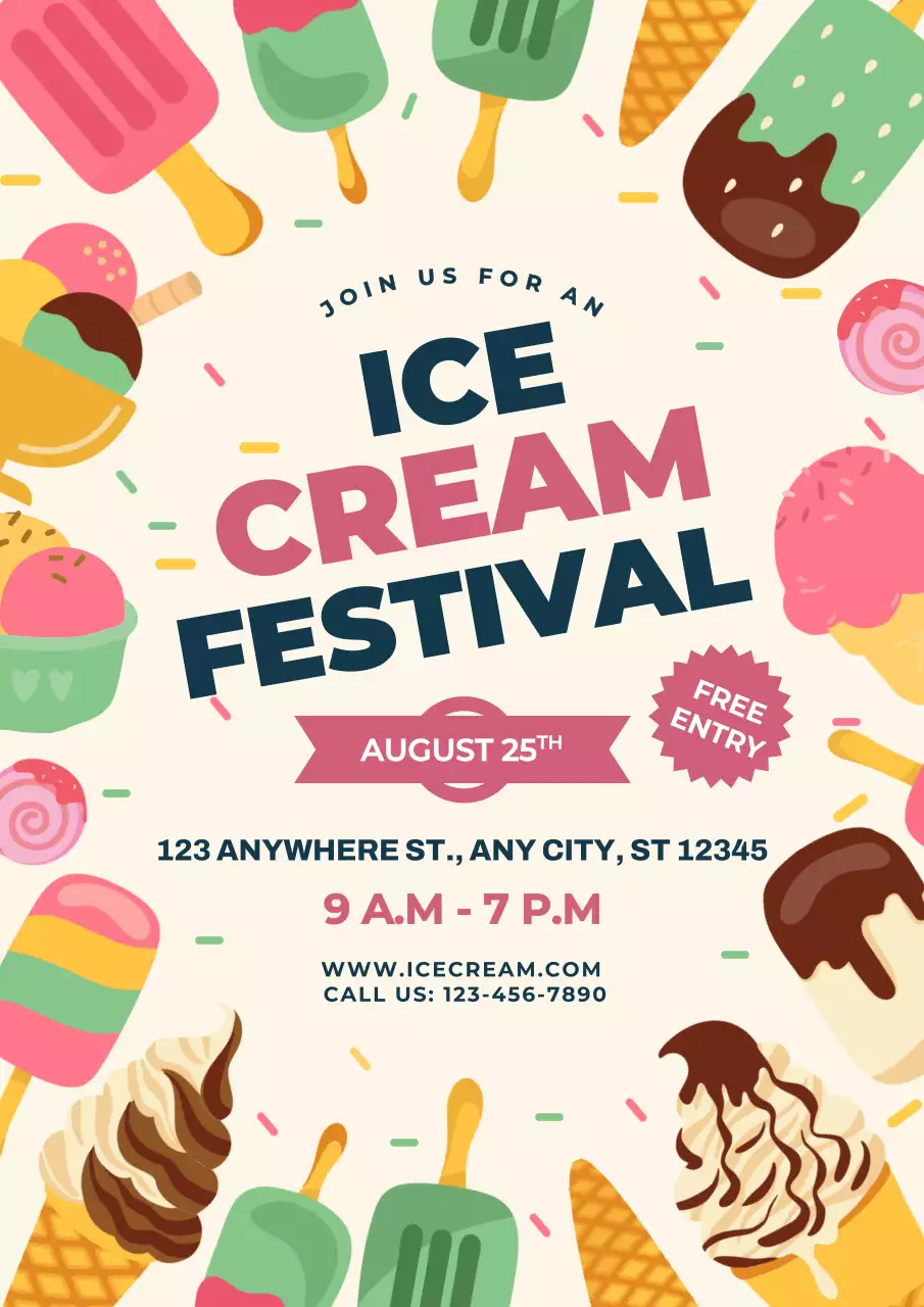 Colourful Trendy Festival Promotion Poster