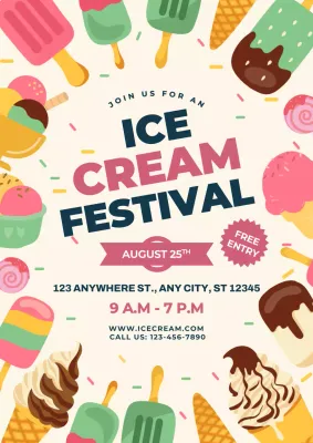 Colourful Trendy Festival Promotion Poster