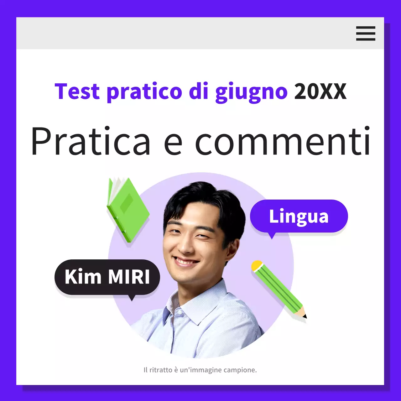 Sulle spiegazioni del test di pratica viola e semplice