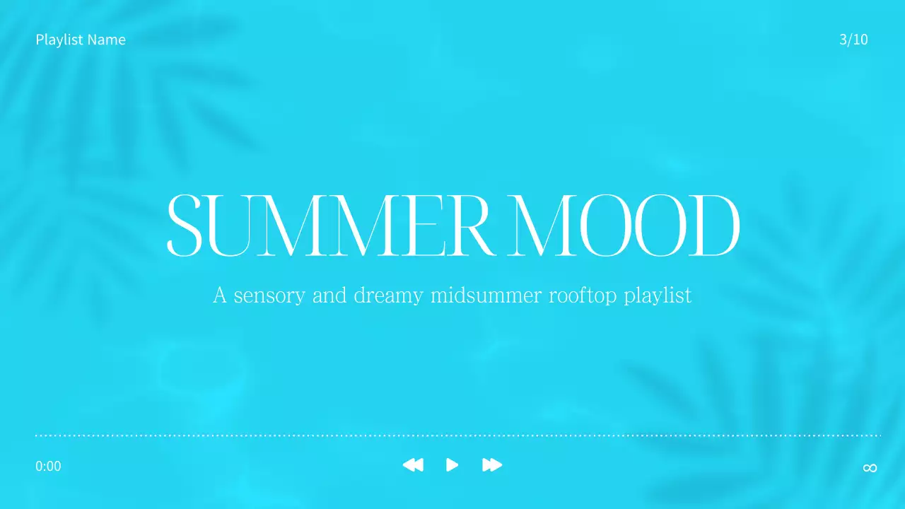 Blue Minimal Playlist General Use YouTube Thumbnail