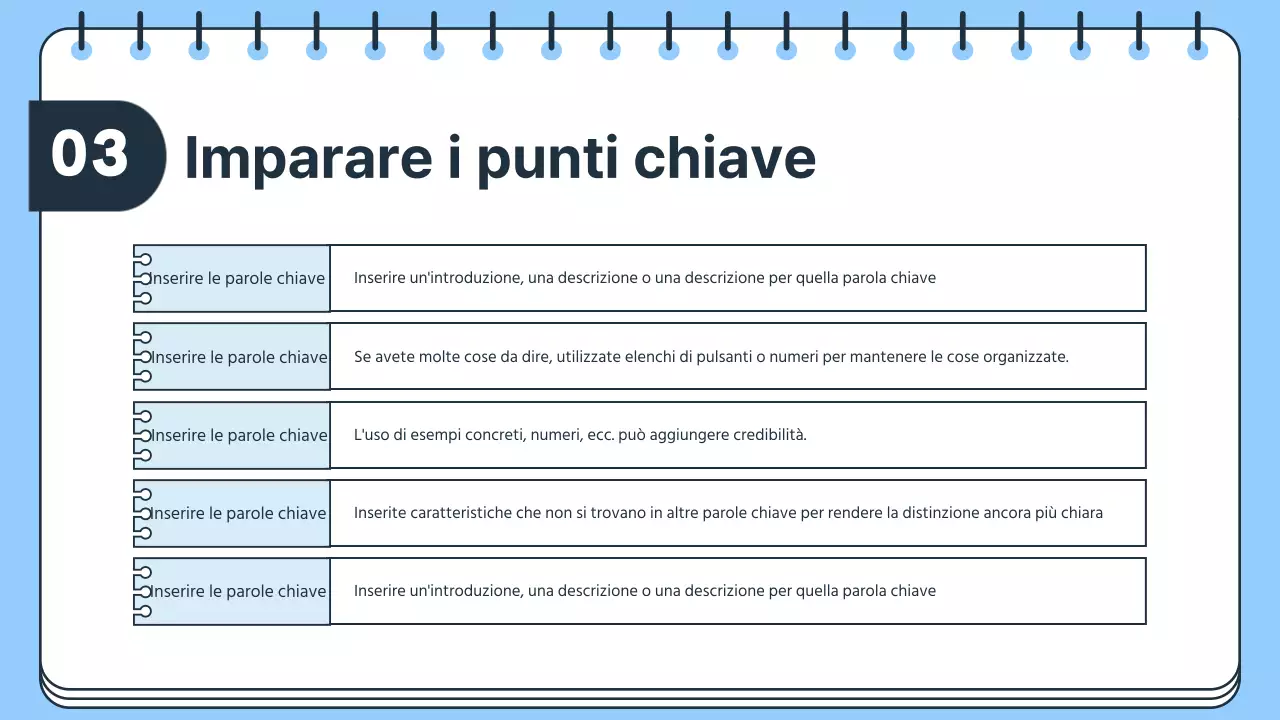 Piano di lezione semplice per insegnanti di scuola in blu e bianco