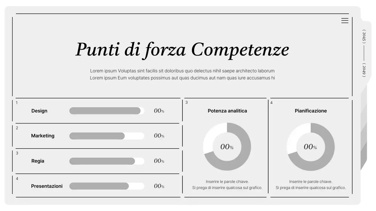 Cartella stampabile moderna in grigio e bianco