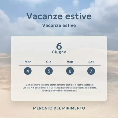 Stile basic in azzurro Annuncio di vacanza estiva