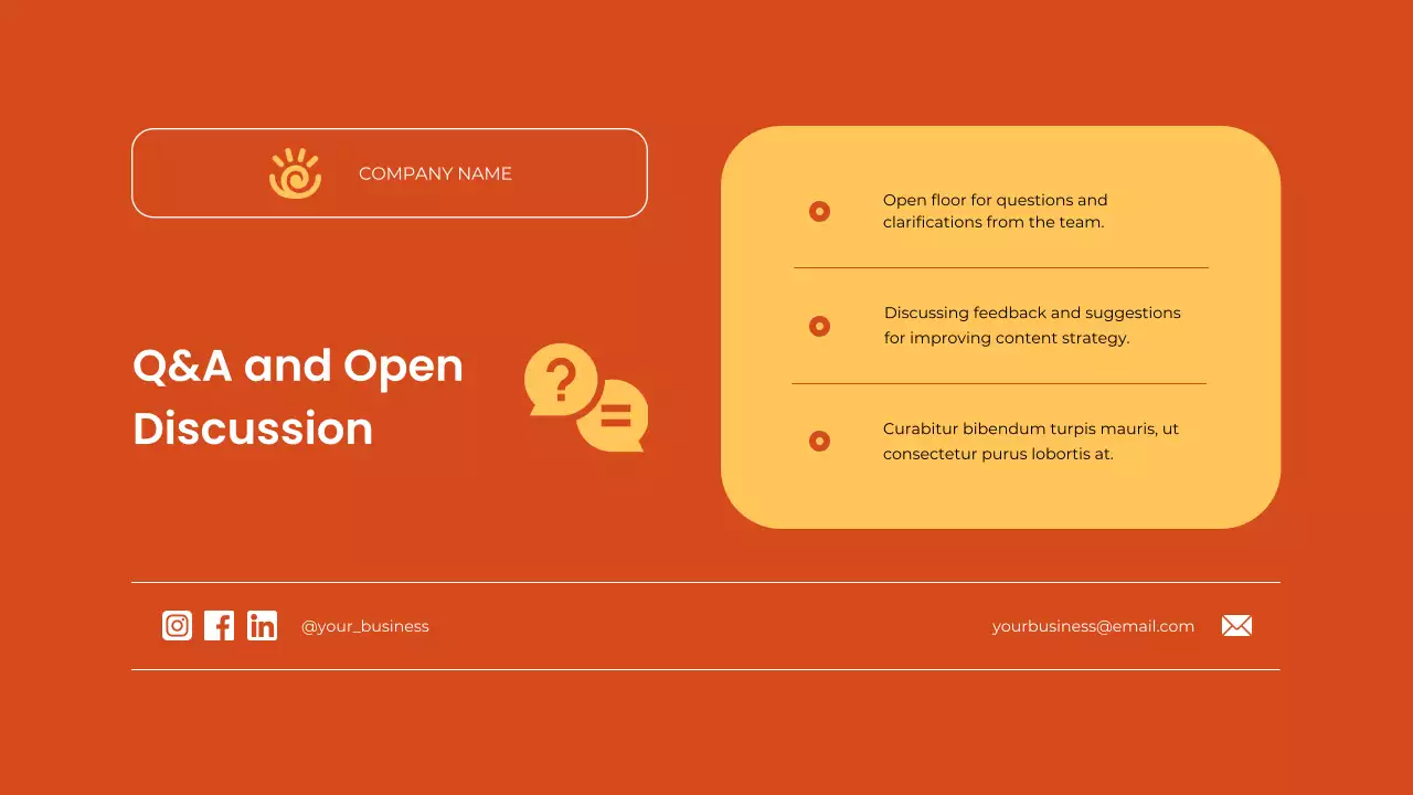 Orange Professional Marketing Presentation