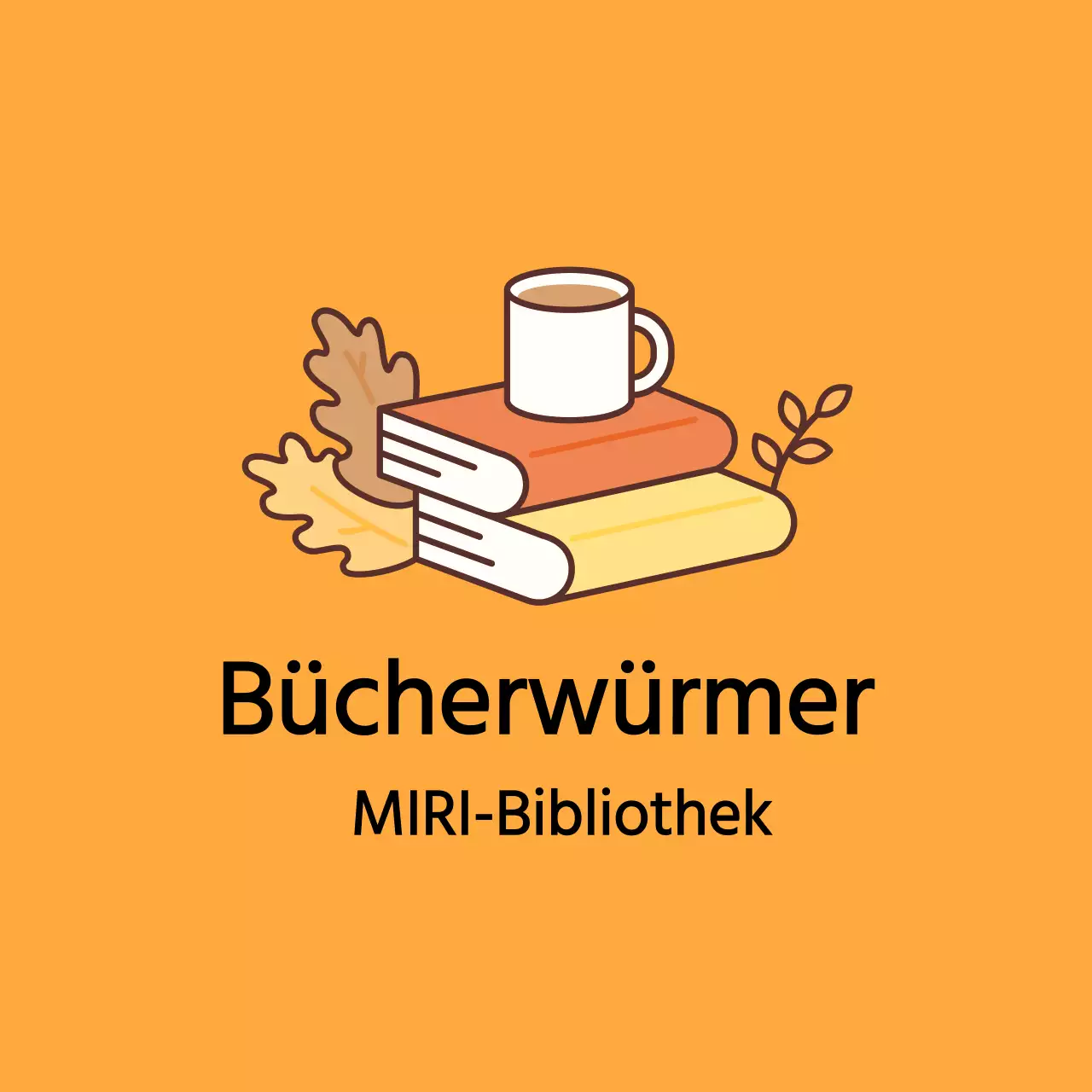 Warmes Design mit Buchillustrationen