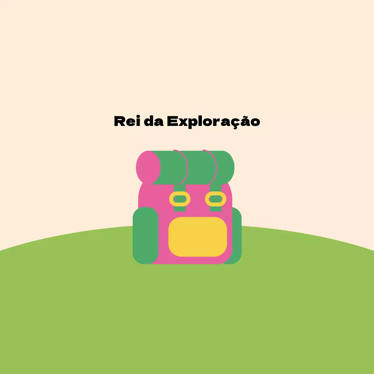 Desenho com uma ilustração de um saco giro sobre relva
