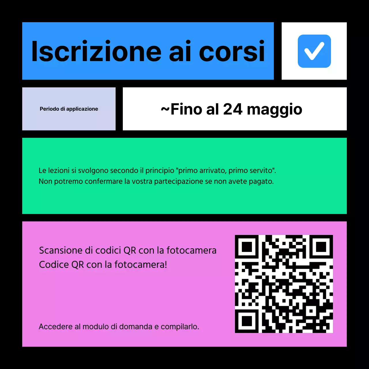 Promuovete il vostro corso di montaggio video in rosa e in blu