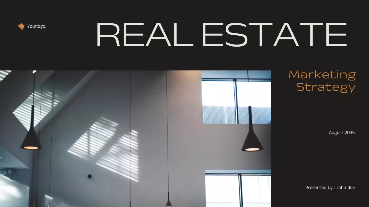 Black Modern Real Estate Presentation