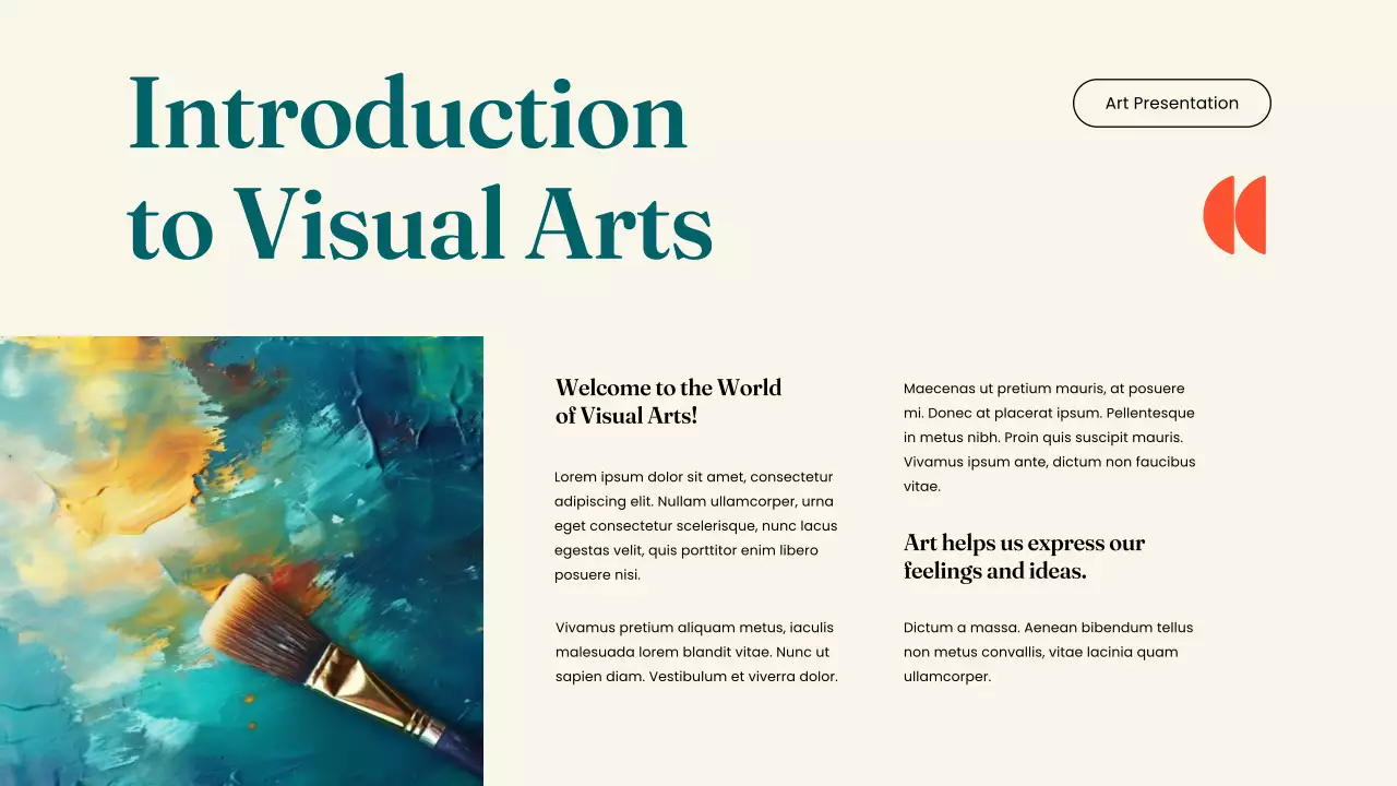 Beige Abstract Art Presentation