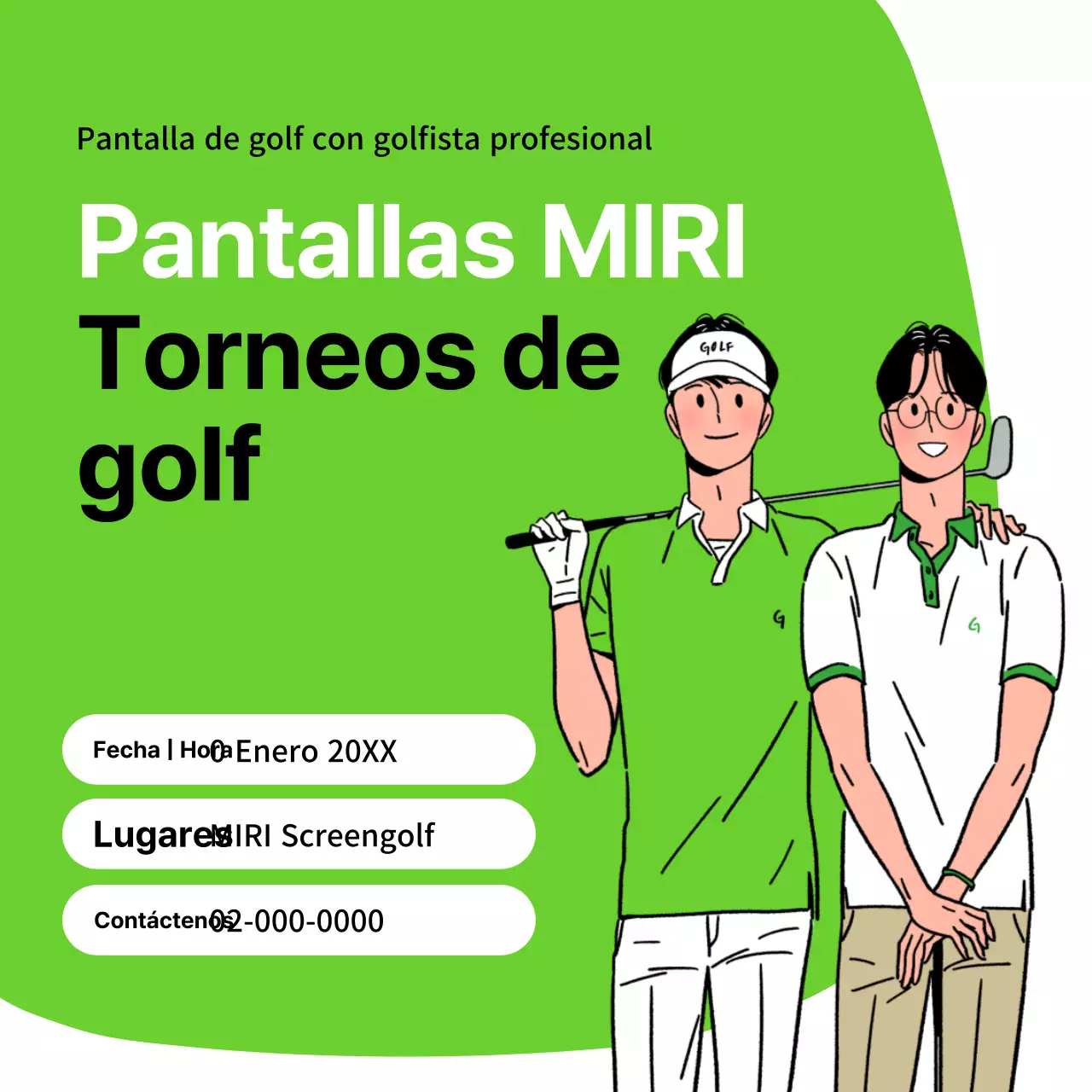 Promueva un sencillo torneo de golf en granate y negro
