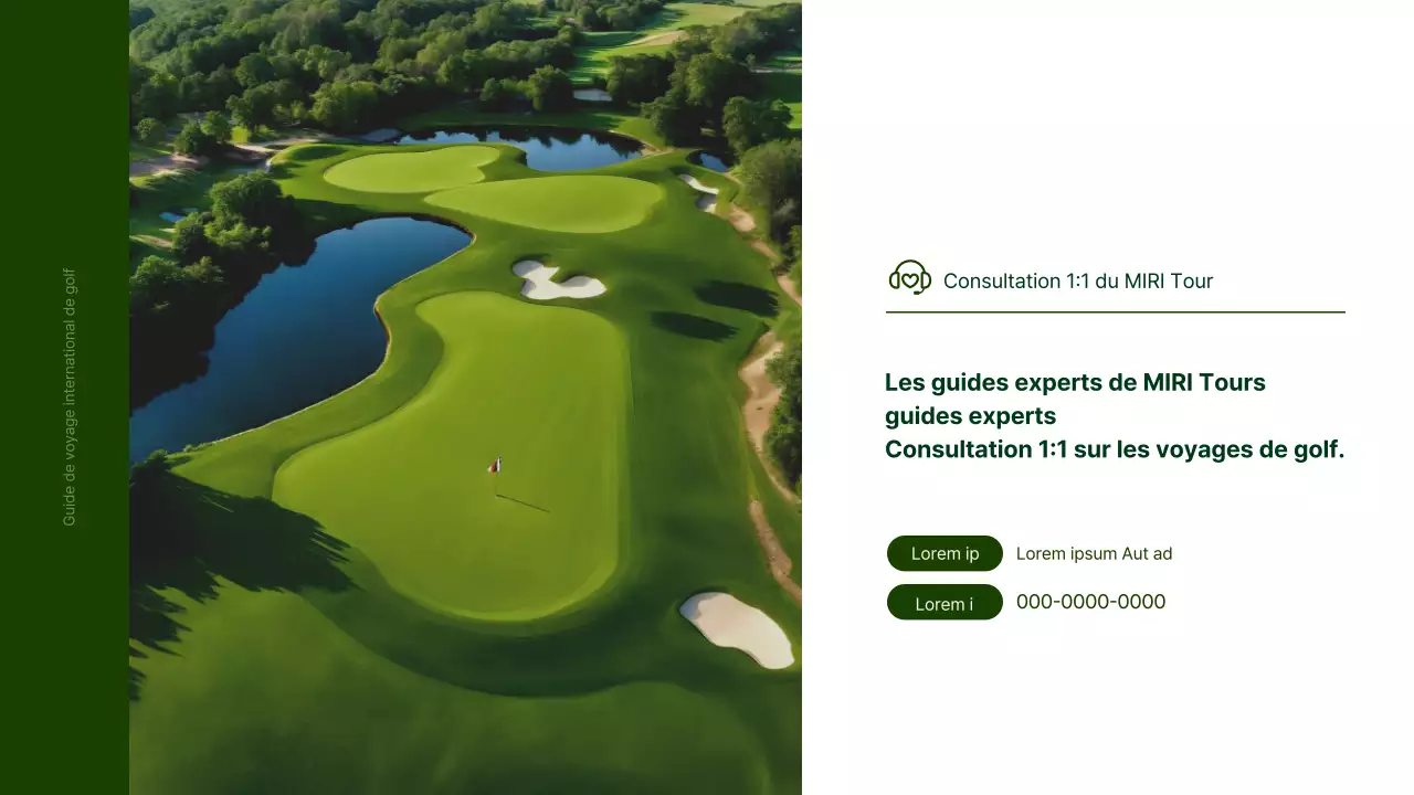 Un guide simple pour les vacances de golf vertes et jaunes