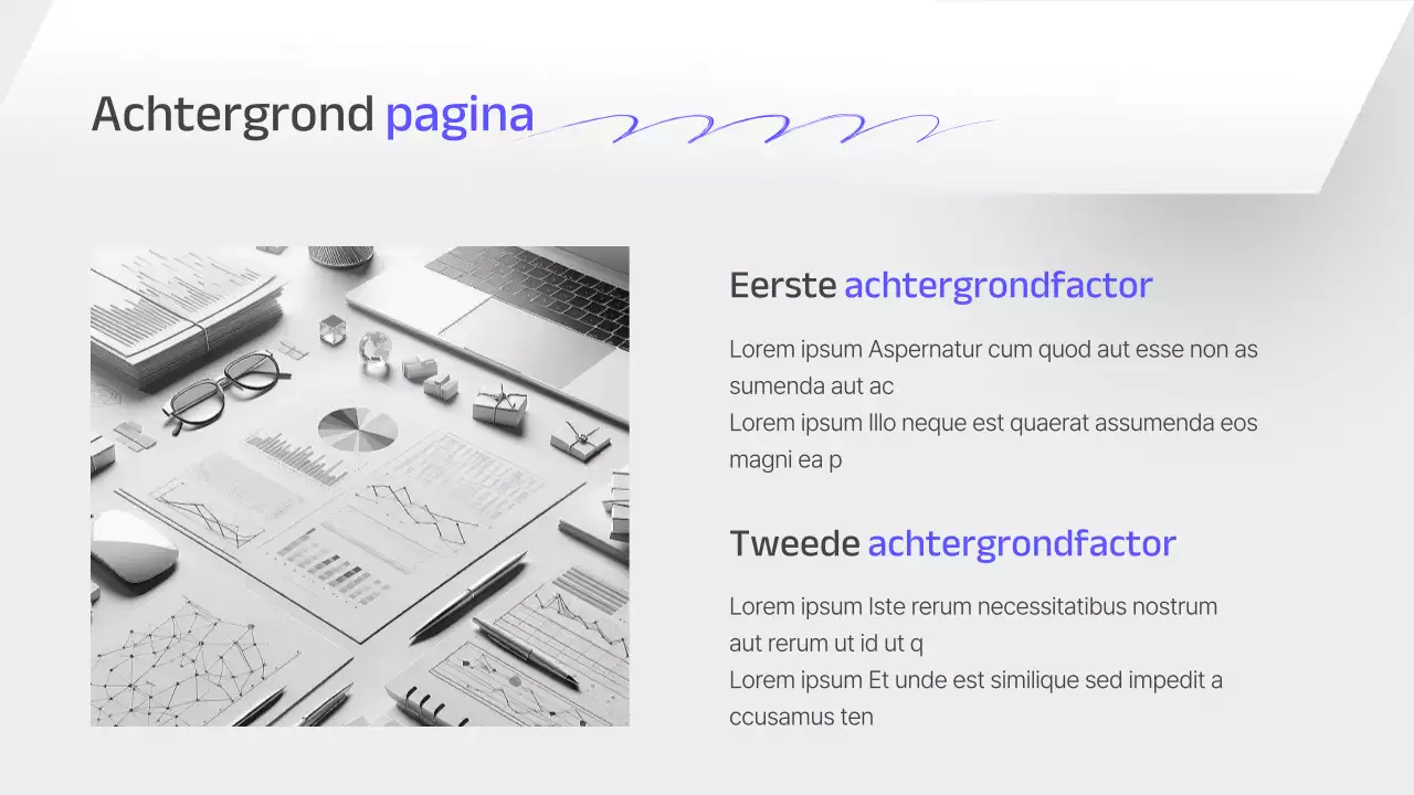 Een grijs en eenvoudig strategisch planningsrapport