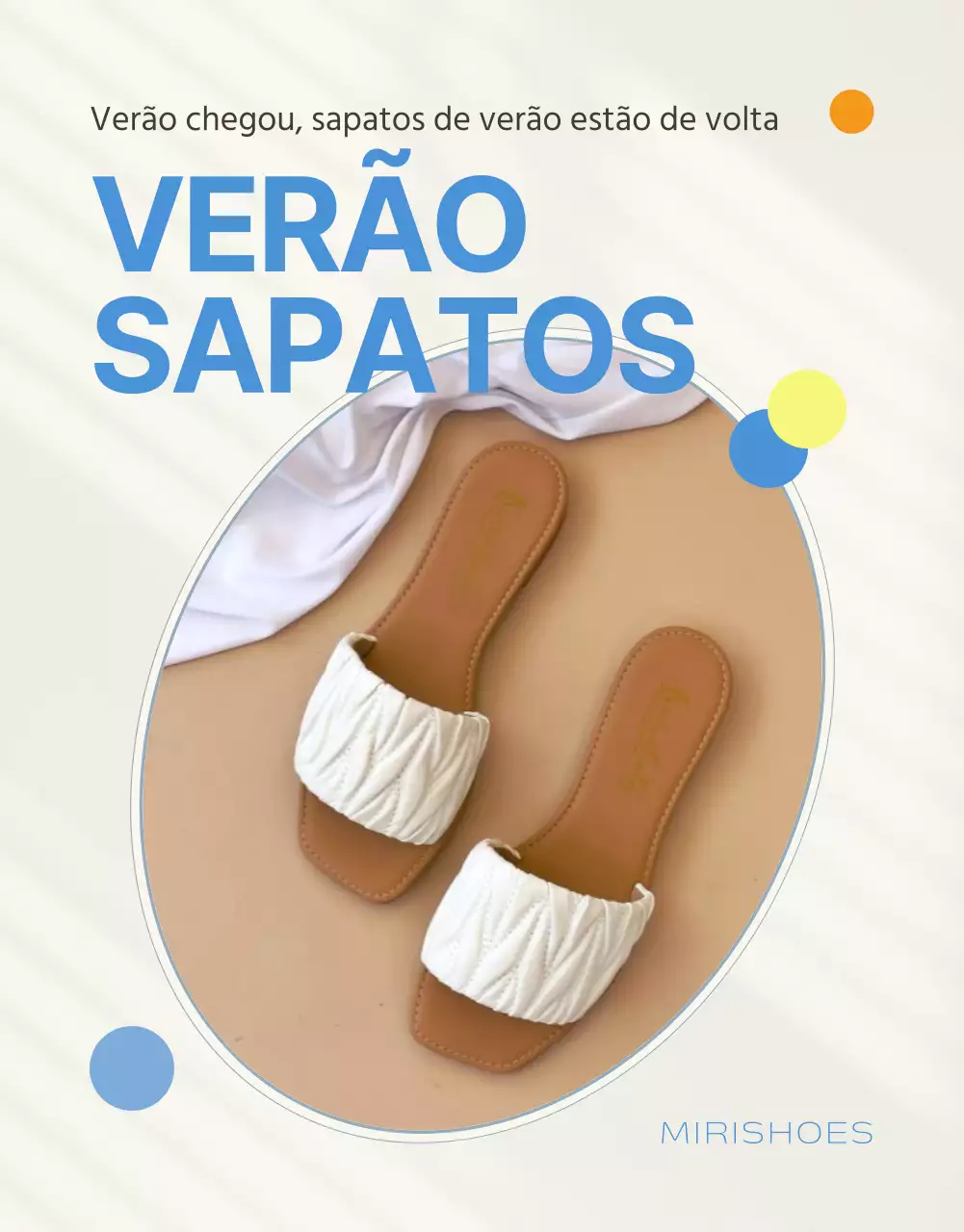 Promover sandálias modernas de verão em azul claro e marfim