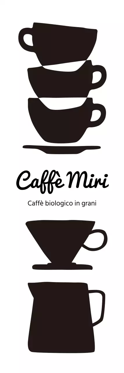 Logo del caffè con tazze impilate