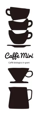 Logo del caffè con tazze impilate