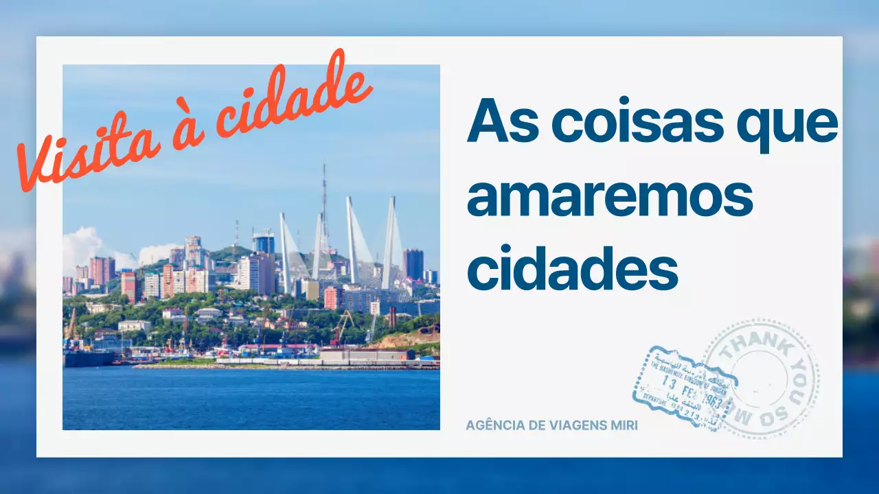 Um guia turístico urbano moderno em azul claro e azul marinho