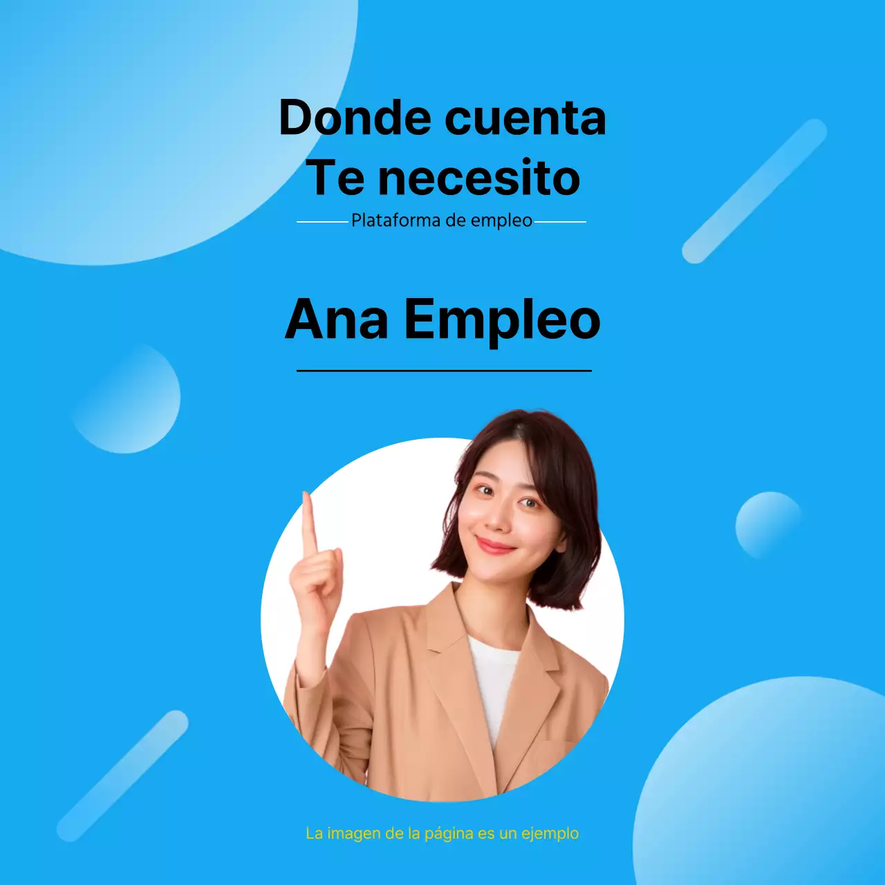 Promover una moderna plataforma de búsqueda de empleo en azul y blanco