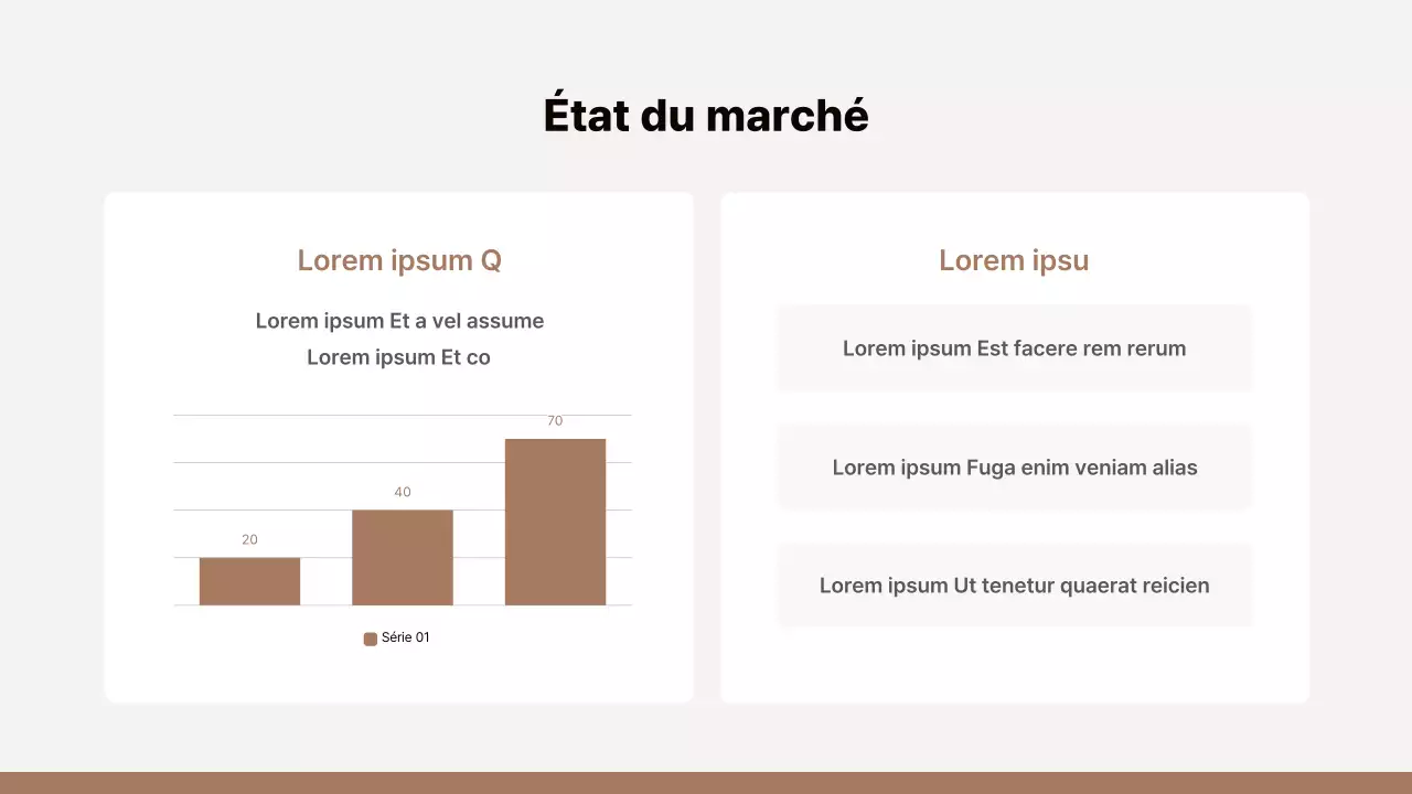 Proposition de merchandising simple en brun et beige