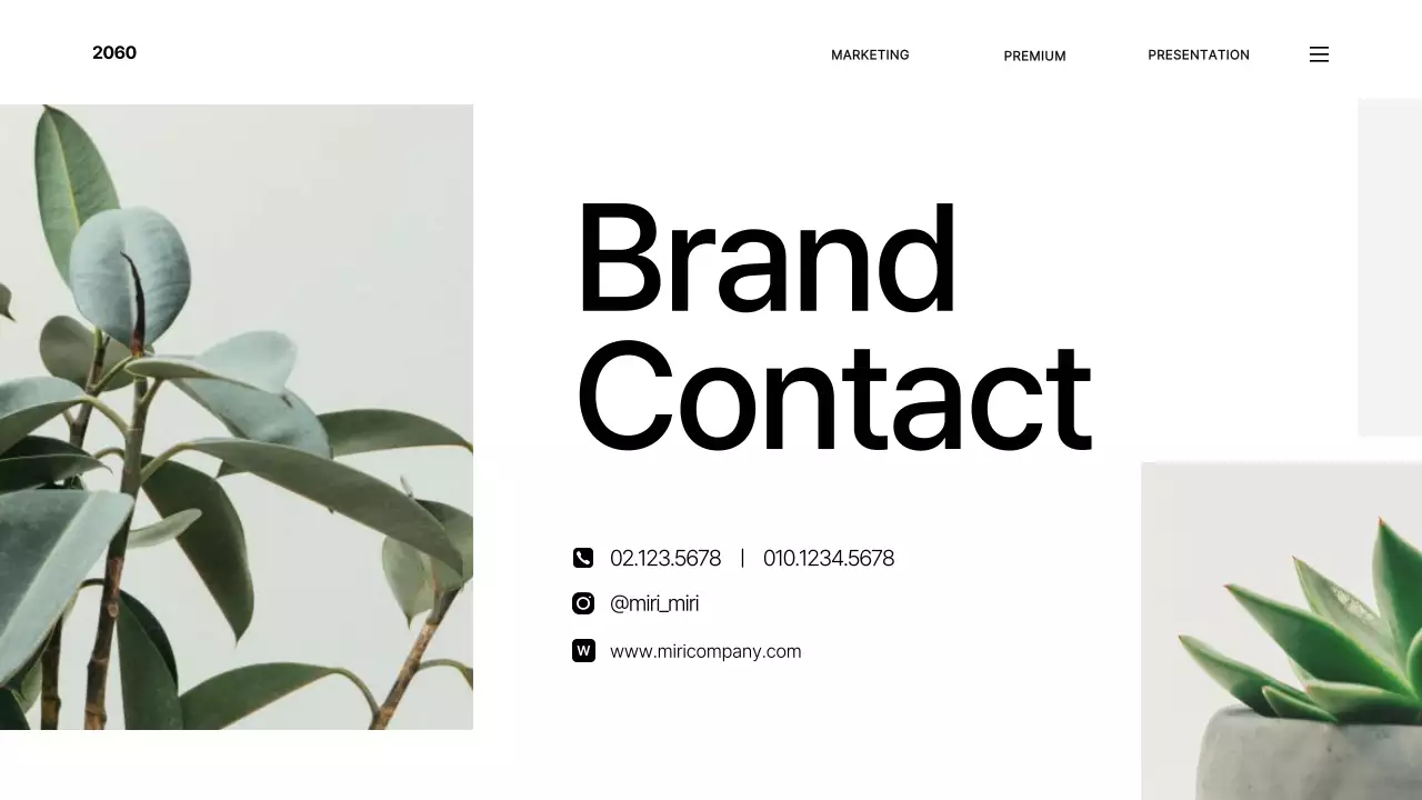 흰색과 회색의 심플한 브랜드 소개서