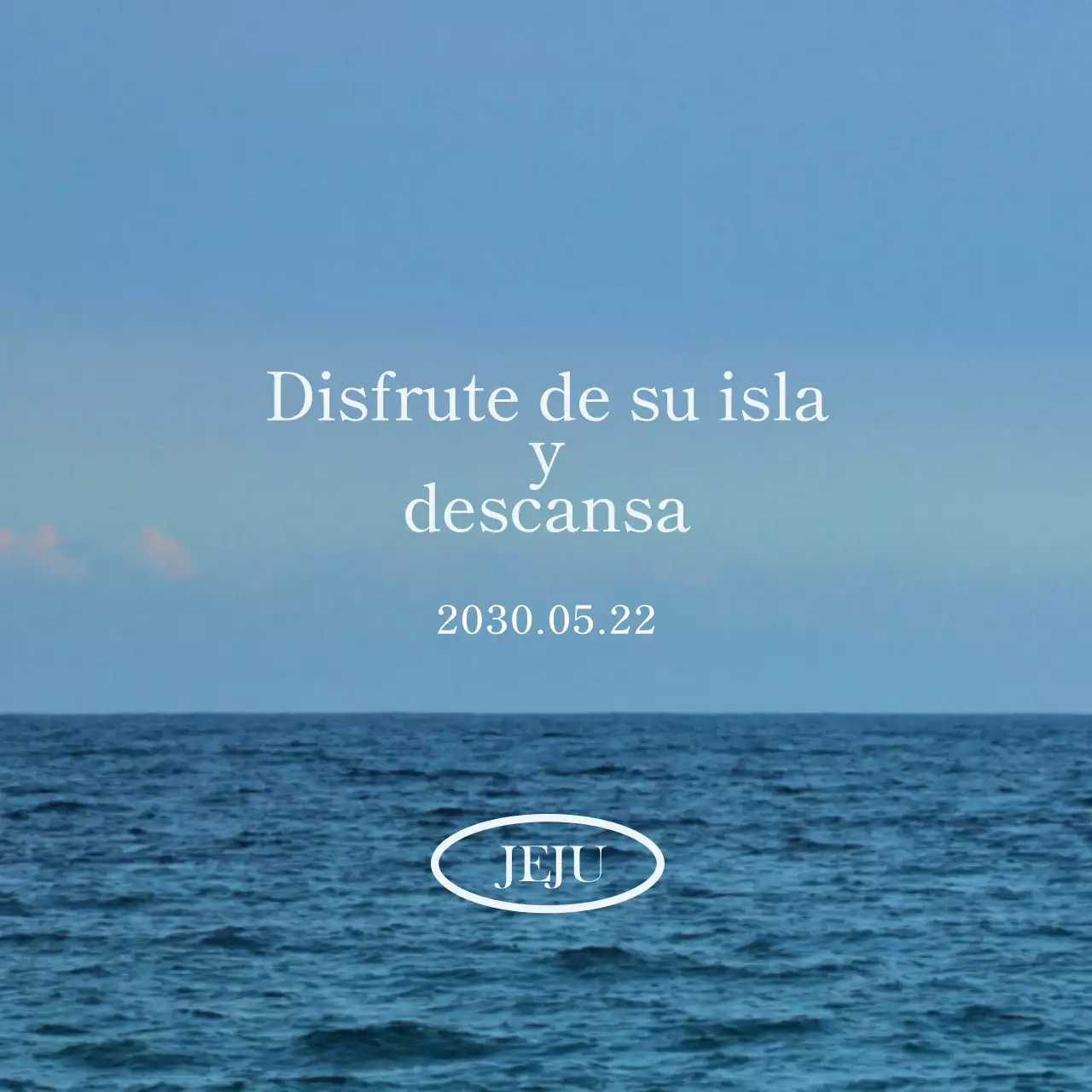 Diseñe un producto turístico de texto emocional con una foto del océano como telón de fondo.