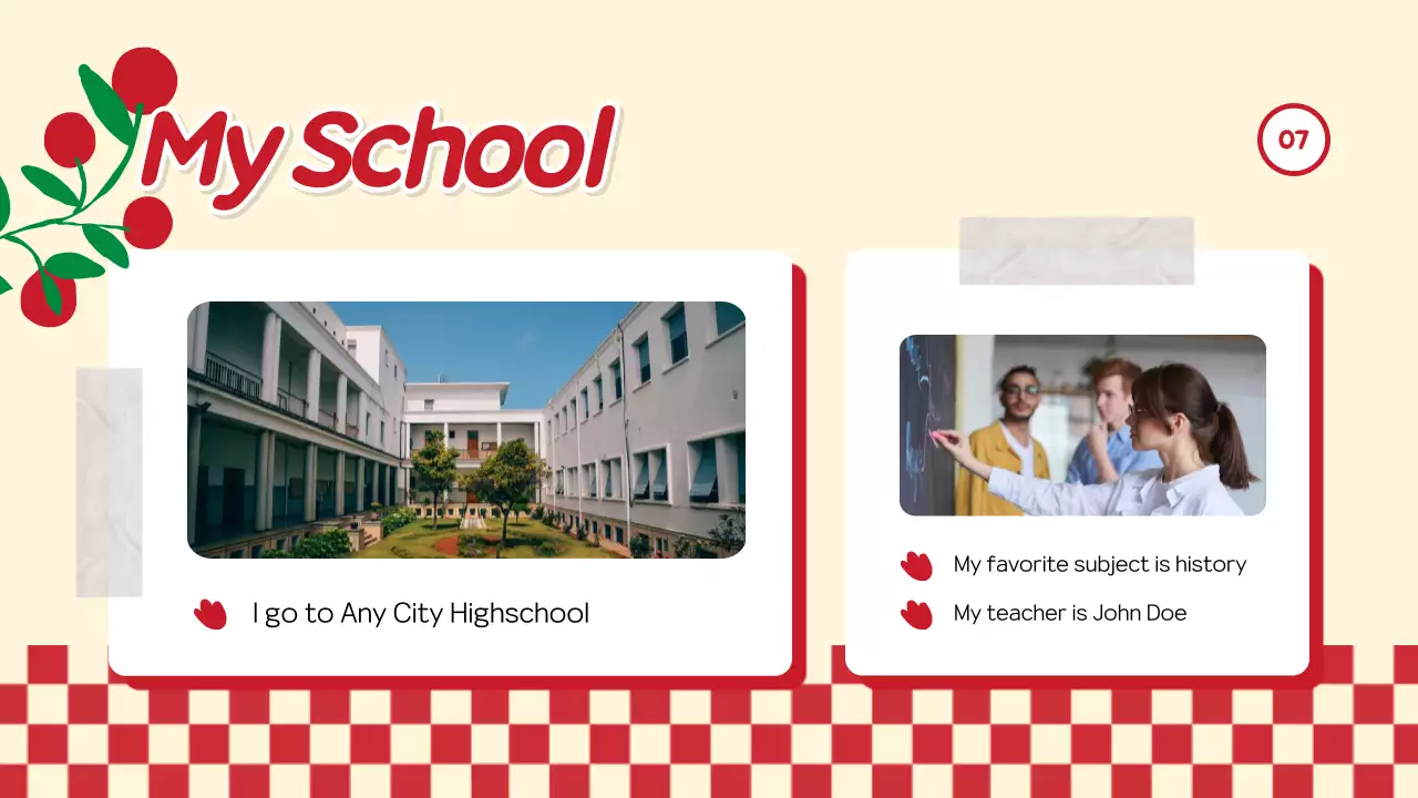 Red Trendy Personal Introduction Presentation