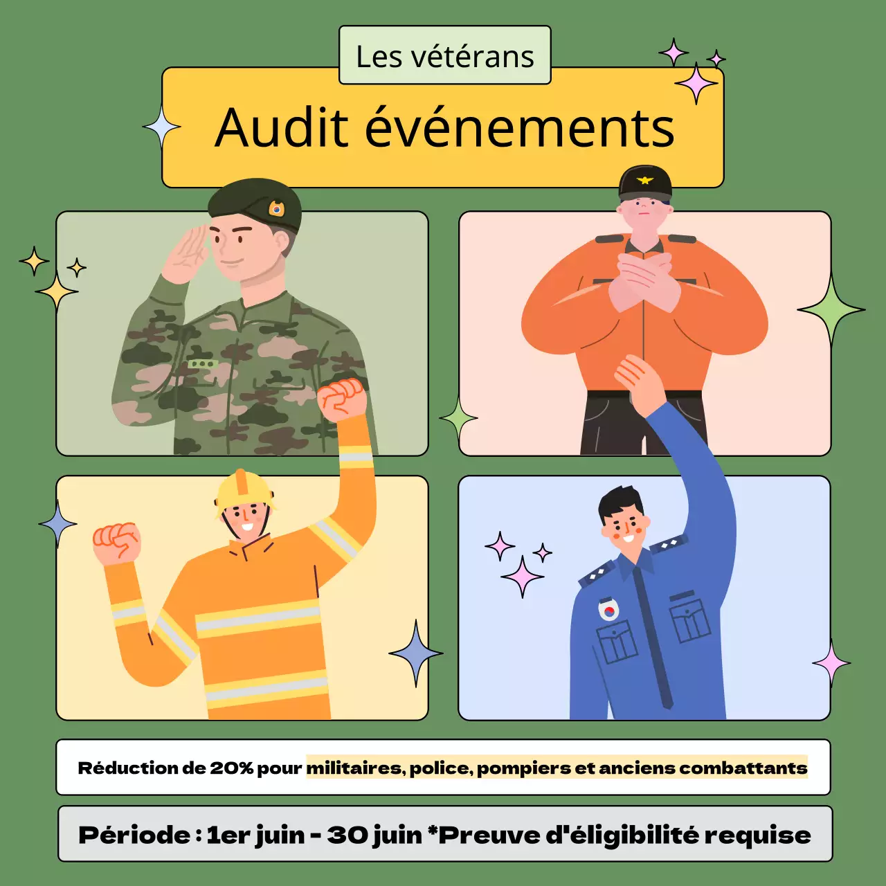 Annonce d'une manifestation kaki et kitsch à l'occasion de la Journée des anciens combattants